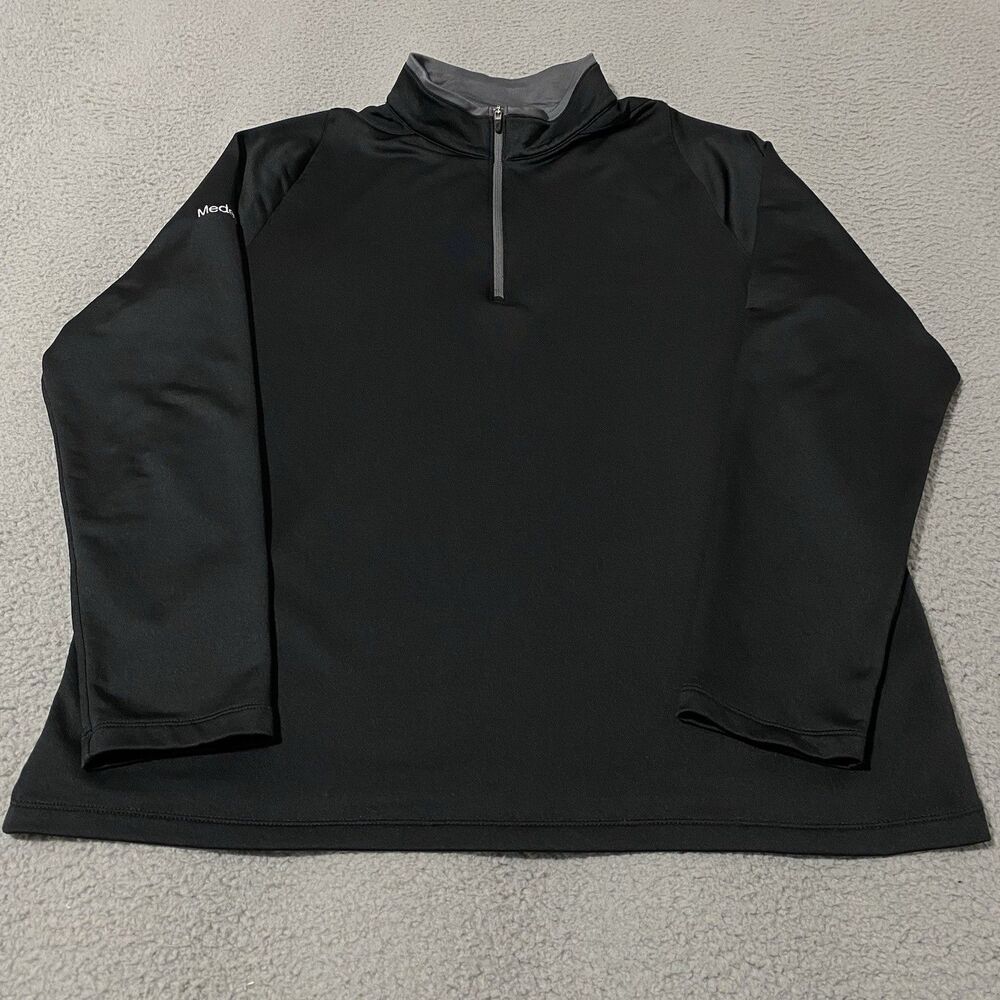 Mede Analytics Shirt Nike Golf Mens Large Black 1/4 Zip Pullover Employee Office